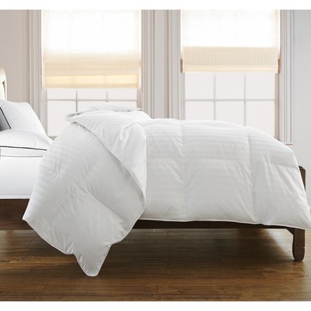 BLUE RIDGE 500 Thread Count Stripe White Down Fiber Comforter, King 015016